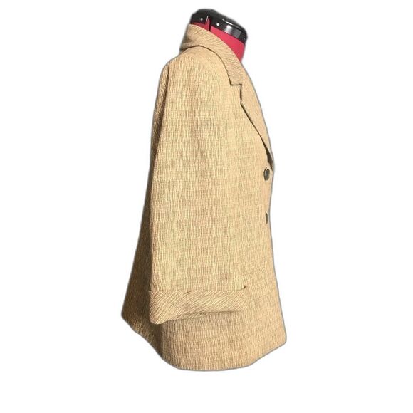 Le Suit Blazer Women’s Plus Size 16 Beige 3/4 Sleeve Button Front Pockets - Picture 2 of 8